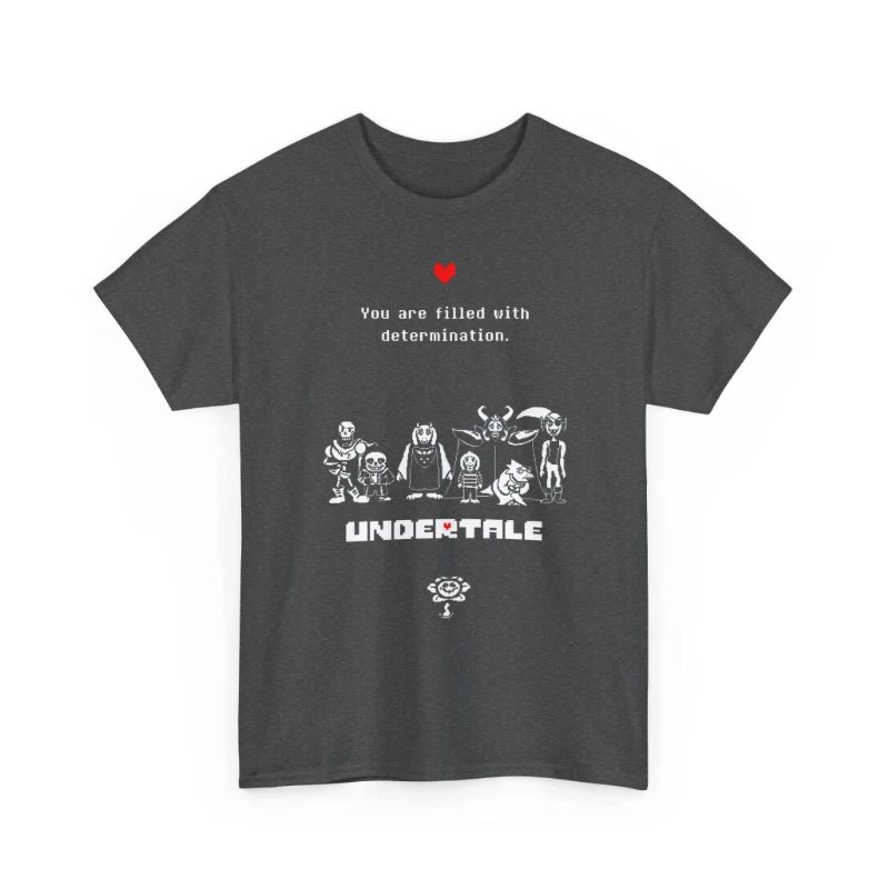 Undertale game-themed T-shirts Sans Papyrus Toriel indie game-themed T-shirts retro pixel RPG graphic T-shirts retro gamer