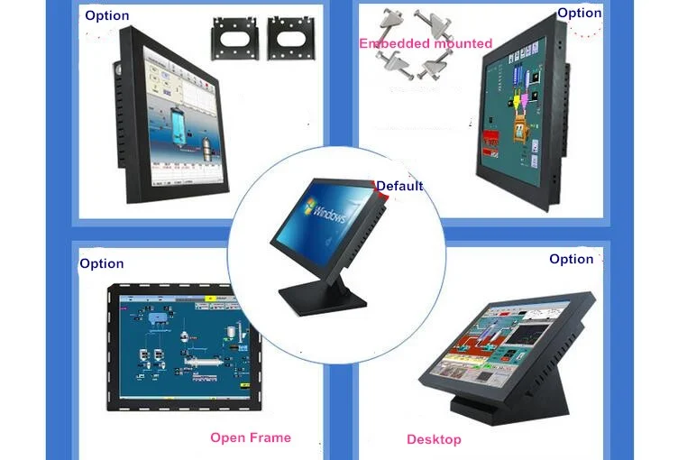 12 Inch Robuuste All In One Embedded Industriële Touch Screen Panel Pc Met Goede Prijs