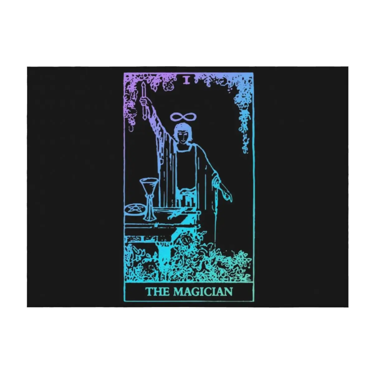 

The Magician Tarot Card Rider Waite Witchy Throw Blanket Single warm for winter Tourist Warm Blankets