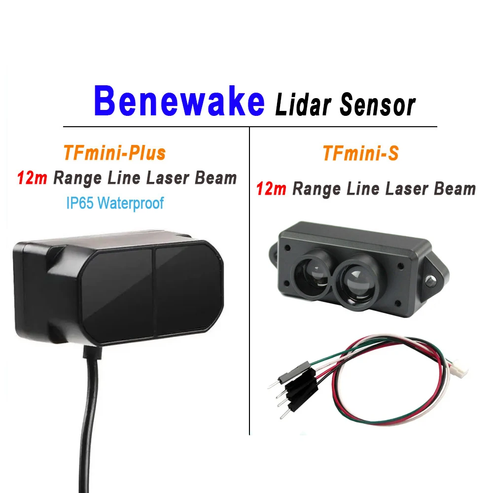 

Benewake TFmini-S/TFmini Plus LiDAR Sensor 12m Range UART/I2C Interface IP65 Micro Ranging Module for Drones/Arduino/Pixhawk