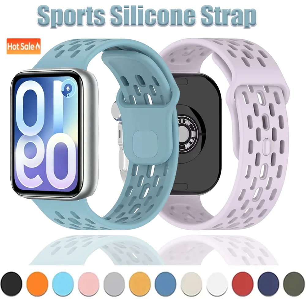 Sportliches Atmungsaktives Silikonarmband für Xiaomi Mi Band 10 Pro/9 Pro/8 Pro Komfortables Armband für Redmi Watch 6/5/4 Band