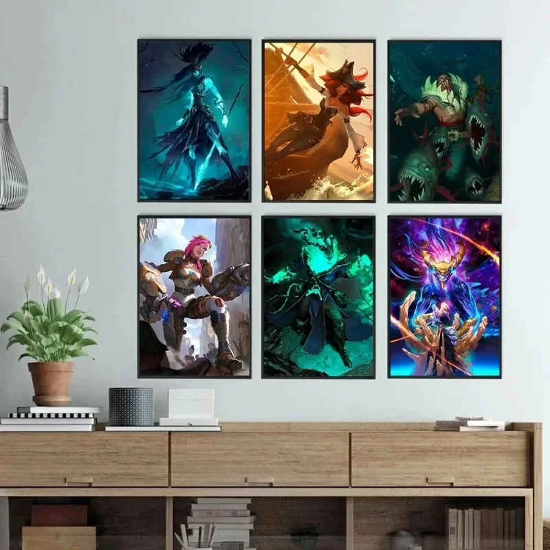 Anime League of Legends Jinx Arcane Lux MissFortune LoL Poster and Canvas Printing Wall Art Picture for Gaming Room Home Decor