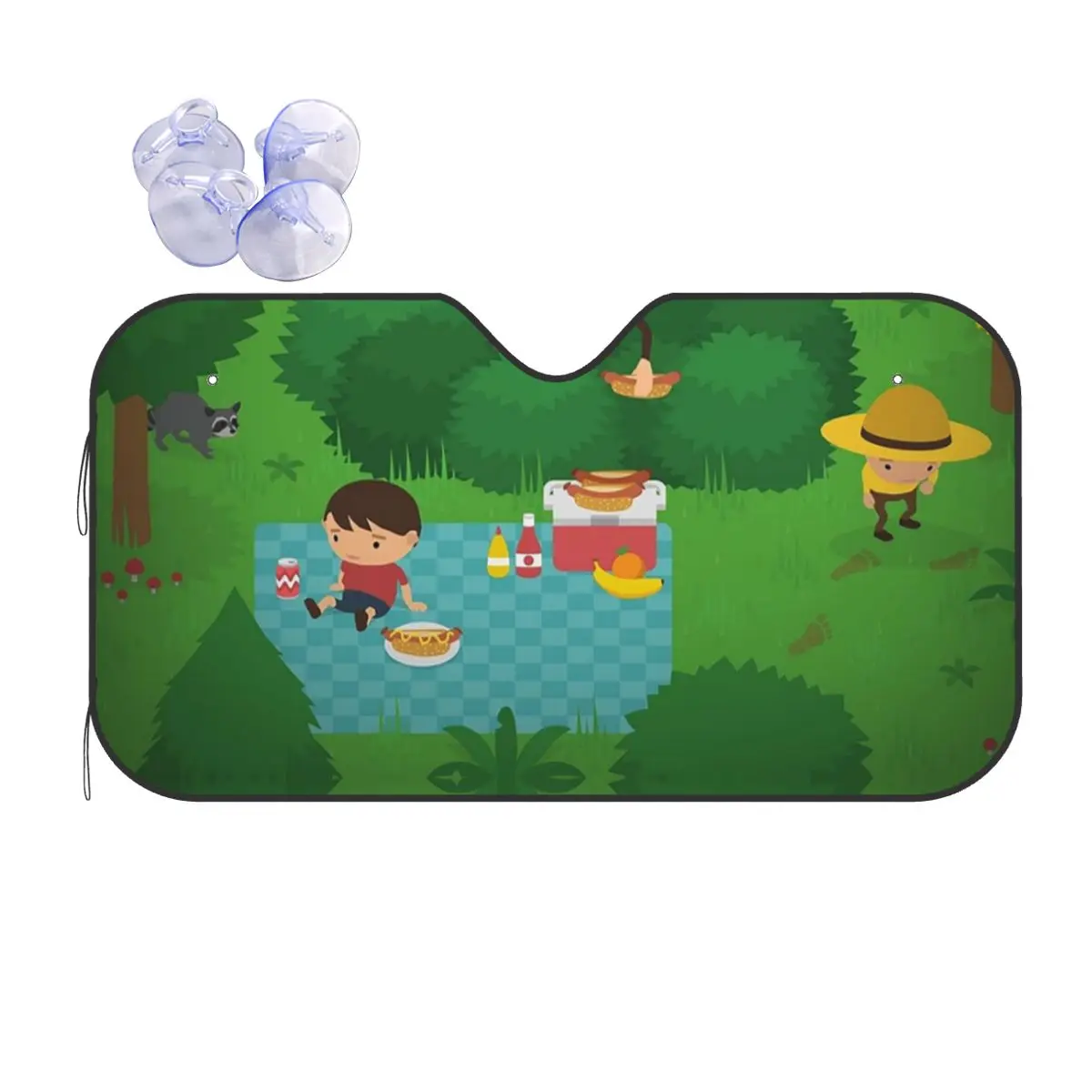 

Sneaky Sasquatch солнцезащитный козырек для пикника, ветровое стекло автомобиля, переднее лобовое стекло, солнцезащитный козырек, аксессуары, чехлы