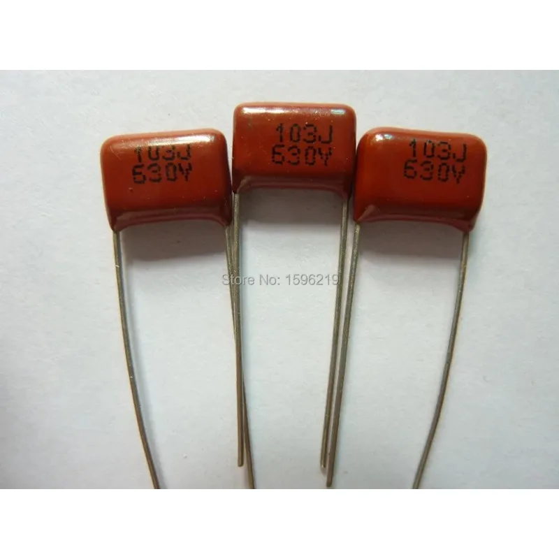 50pcs CBB 103J 630V CL21 0.01UF 10nF P10 Metallized Polypropylene Film Capacitor 103 - Free Shipping