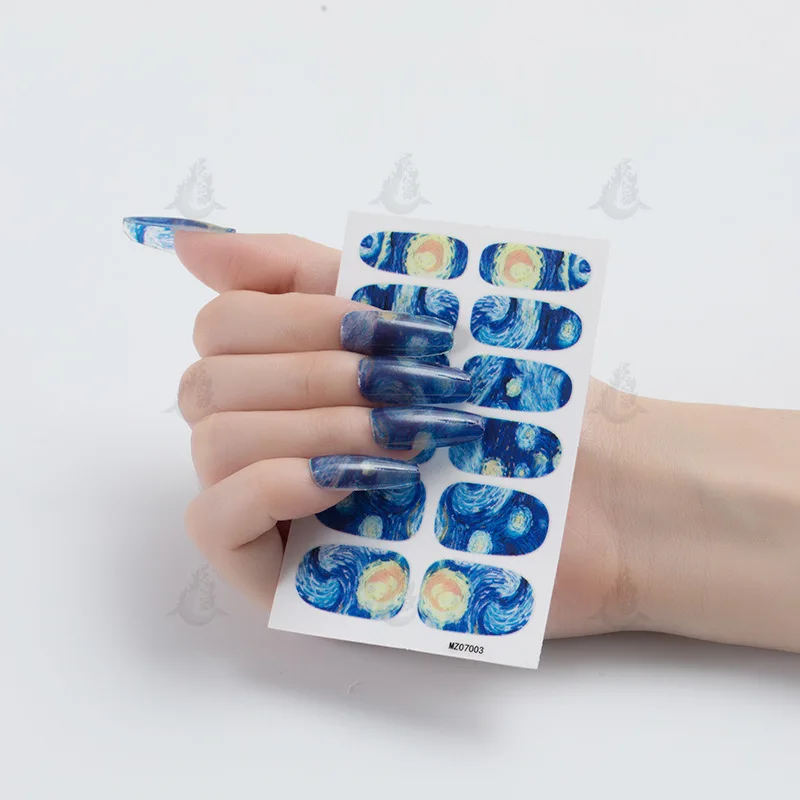 

MEBIS Van Gogh Starry Sky Series 12 Finger Stickers Nail Art Sticker Set Manufacturer Nail Stickers Starry Sky Nail Art Stickers