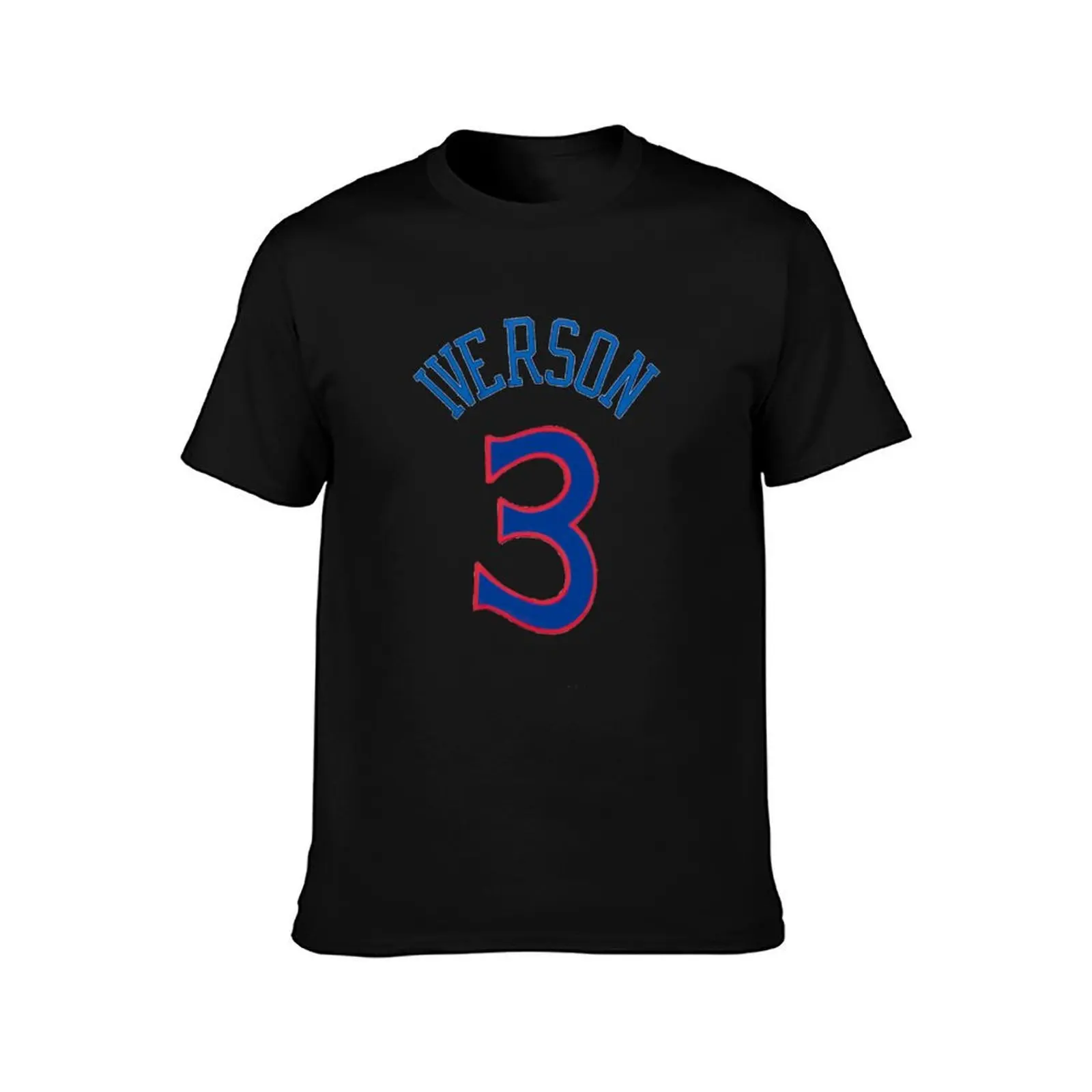 Allen Iverson 3 T-Shirt, Summer Casual Cotton Tee, Oversized Streetwear Tops, Vintage Graphic Print, Loose Fit Short Sleeve
