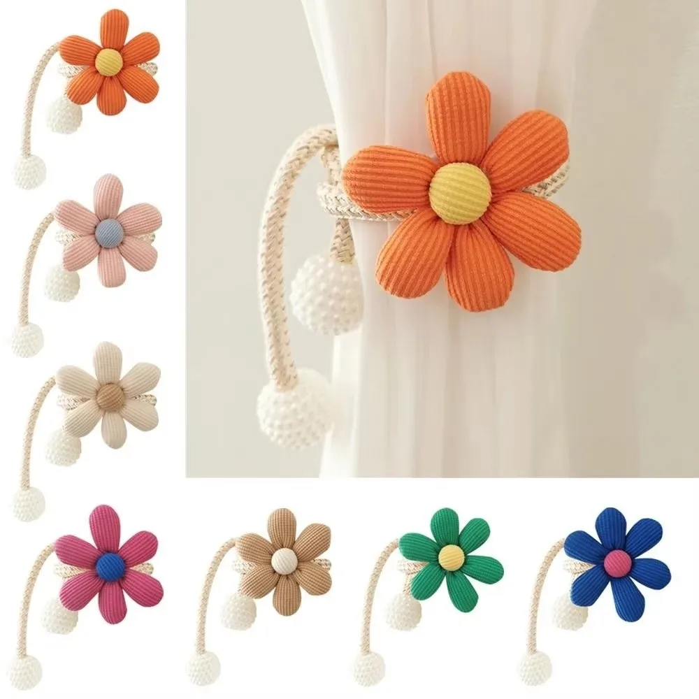 1Pc/2Pcs Adjustable Flower Curtain Tieback Elegant Beautifully Pearl Curtain Buckle Mosquito Net Tie Three-Dimensional