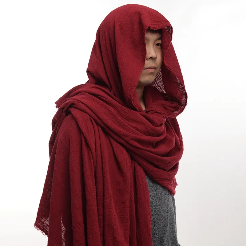 Bufanda medieval con capucha para hombre, capa envolvente de color marrón, negro y azul, pañuelo primitivo para el hombro, para la edad media