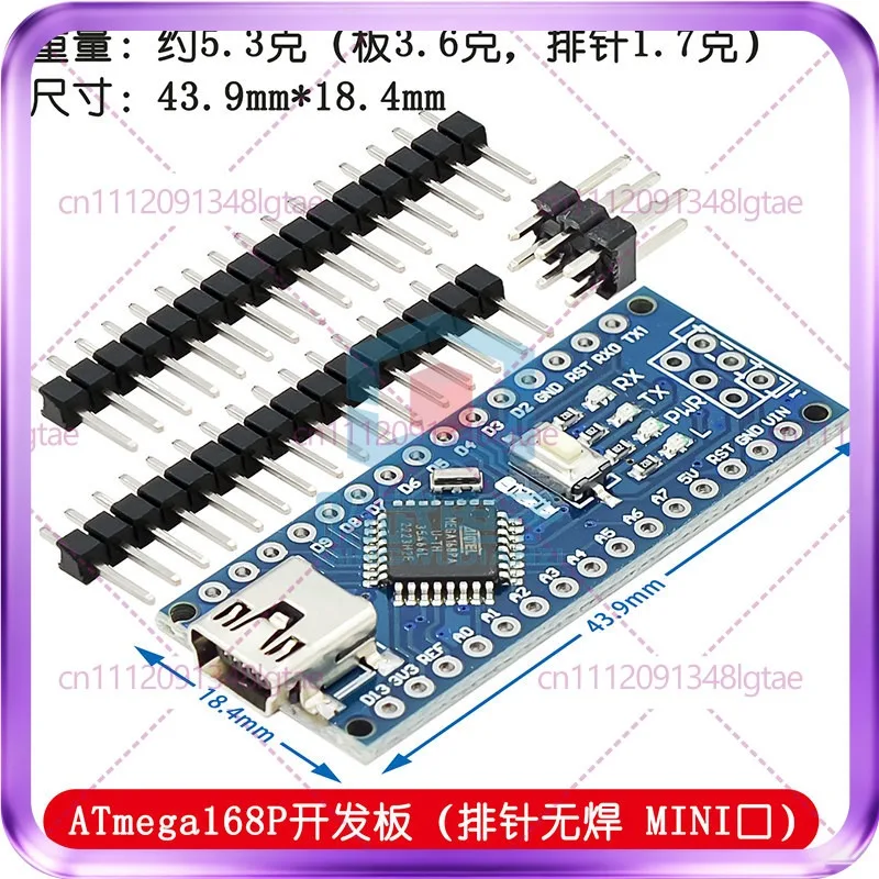 5pcs For Nano V3 ATmega168P Development Board Compatible ATMEGA328P CH340 Improved Version Microcontroller Module