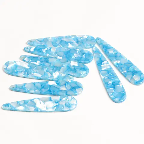 Tortoise Shell Earring Charms, Acetate Acrylic Long Skinny Shaped Pendant, Earrings Part, Big Earring Findings, 56x13mm