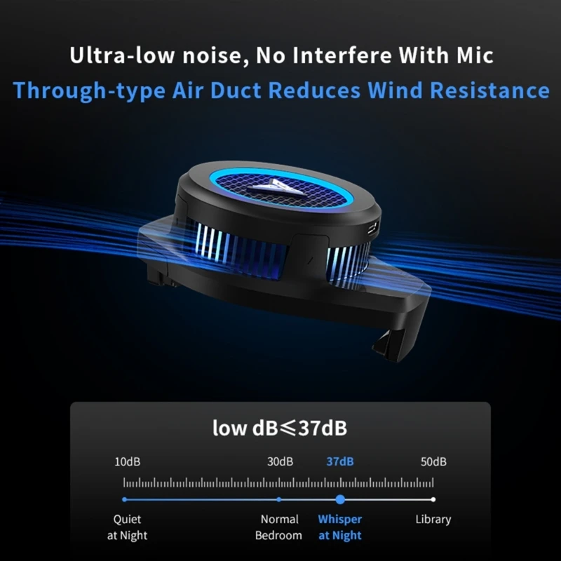 Flydigi B6 Rapid Cooling Radiator Universal Cellphone Mute-Cooler Fan 20W Semiconductor Back Clip Heat Sink with Ring