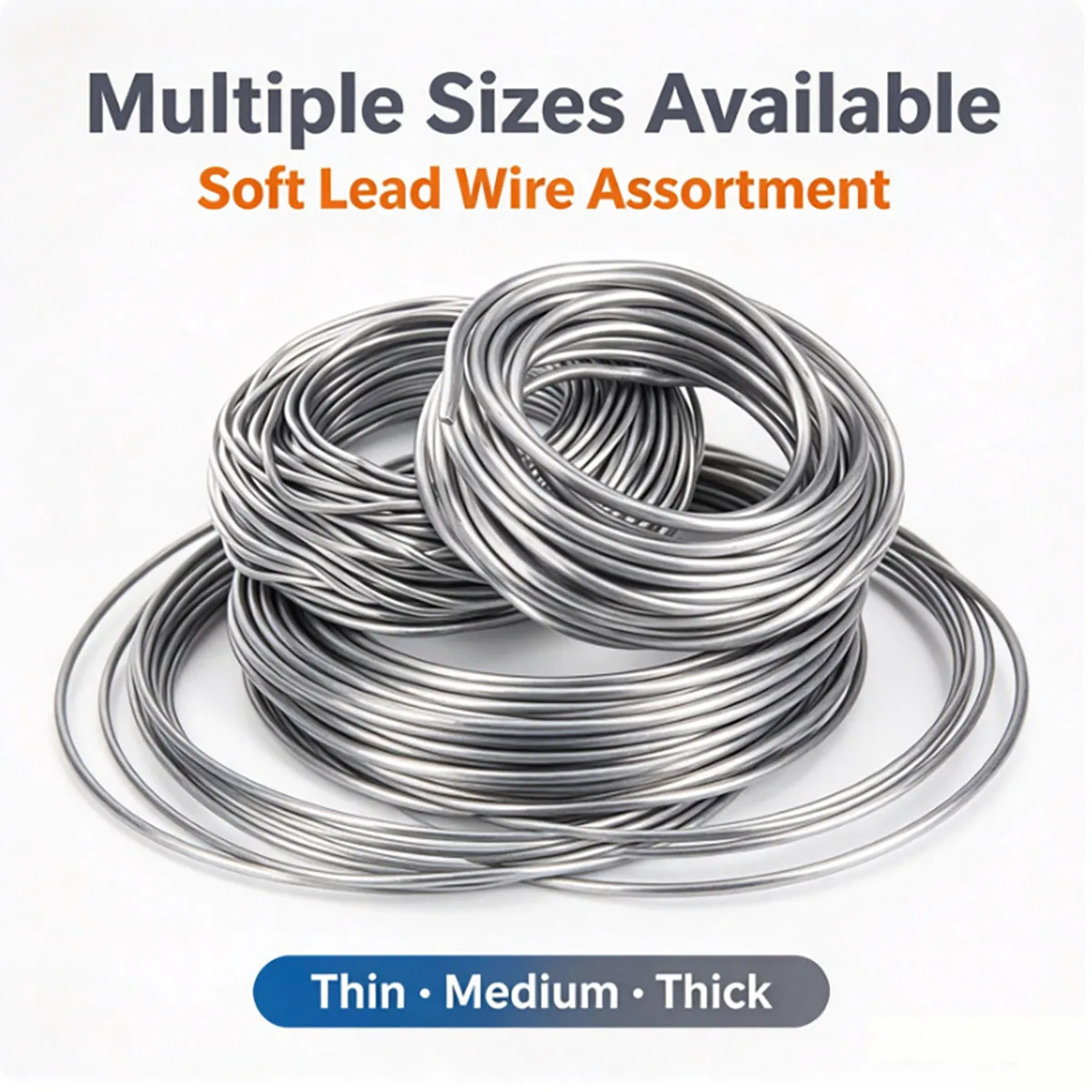 1Meter Pure Soft Lead Rod Electrolytic Lead Wire 4.5/4.8/5/5.5/5.8/6mm Super Flexible Lead Bar Bulk Supply