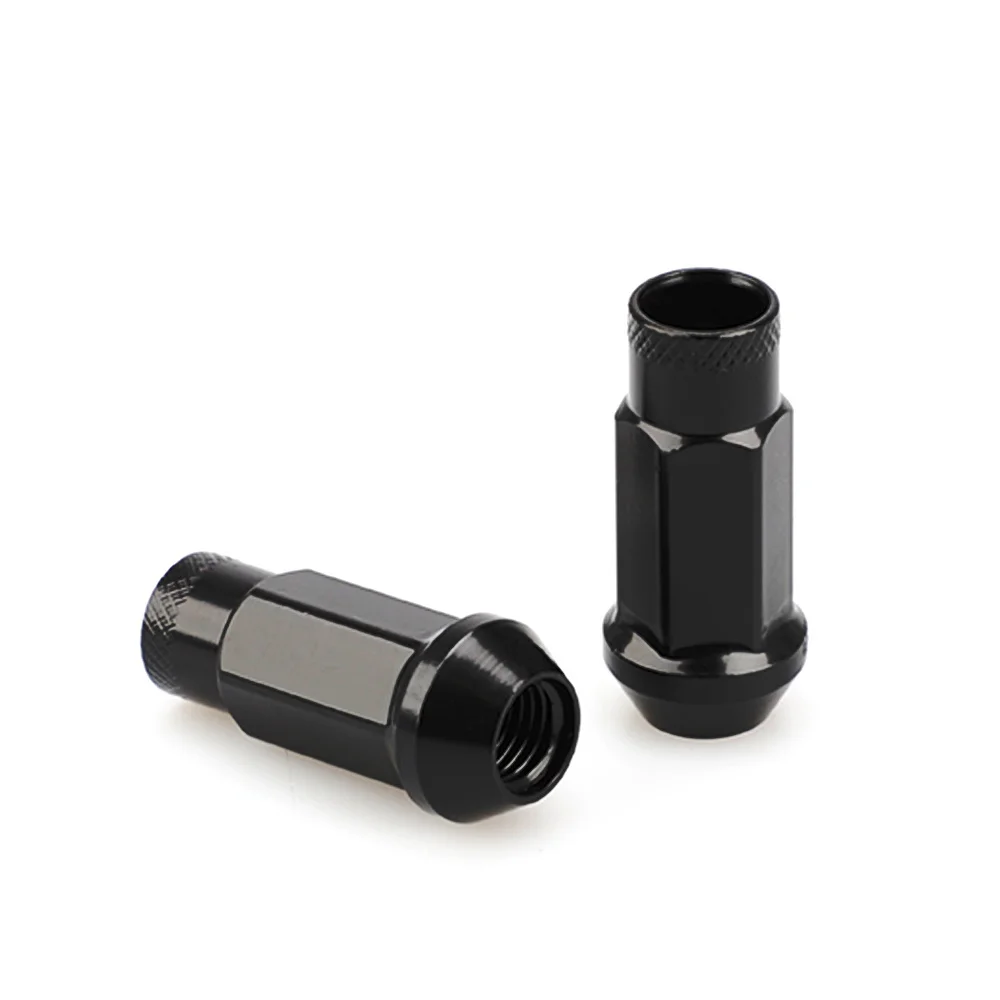 Rennwagen-Modifikation Offene Radmuttern 50MM 17mm Sechskant für Chevrolet Subaru Hyundai 20 Stück Radmuttern M12x1.5 Stahl Bunt – Detail 6