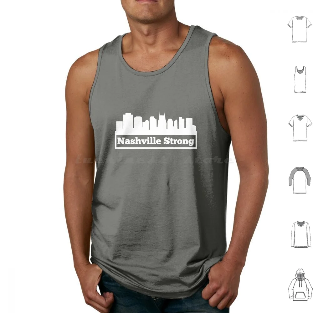 Nashville Strong Tank Tops Print Cotton Nashville Tennessee Hurricane Flood Music City Donate Happy Recovery Gatlinburg