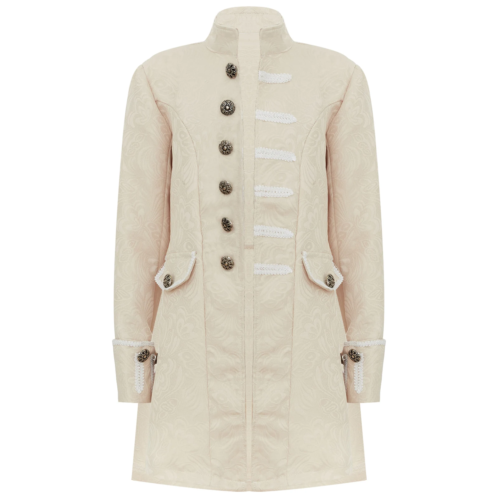 

Kids Medieval Pirate Tailcoat Halloween Costume Long Sleeve Gothic Steampunk Jacket Victorian Renaissance Knight Coat for 5-12Y