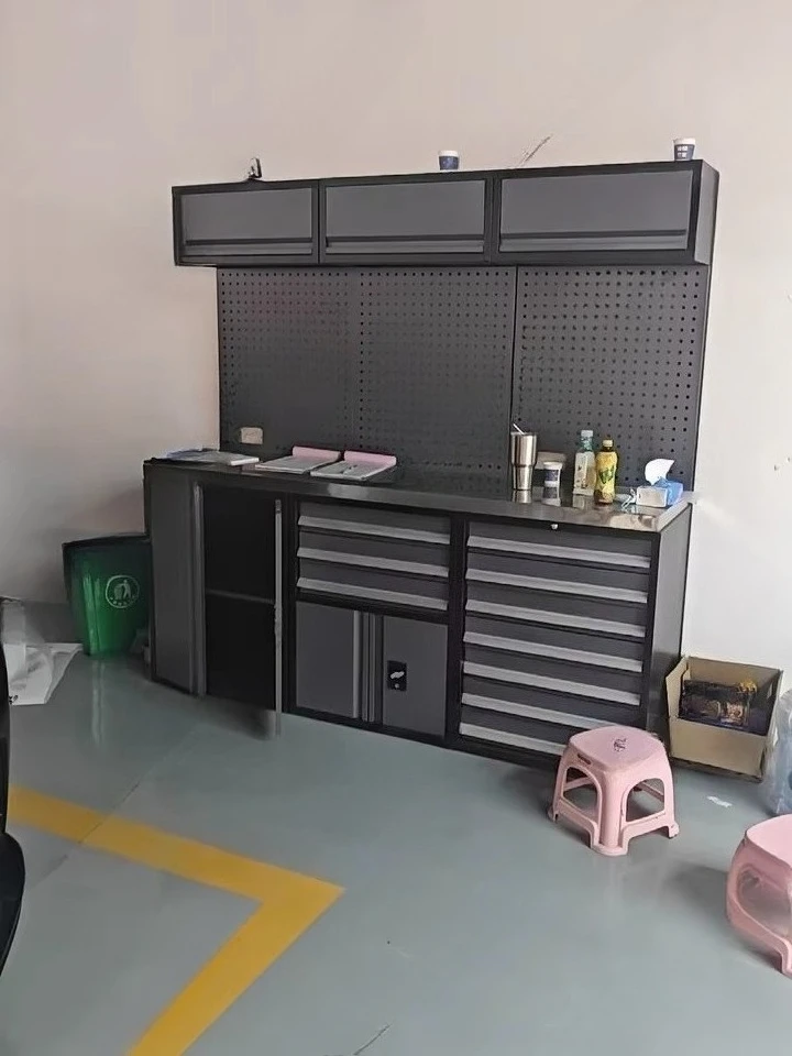 Garage Storage Composite Tool Cabinet Heavy Duty Stainless Steel Desktop Workbench