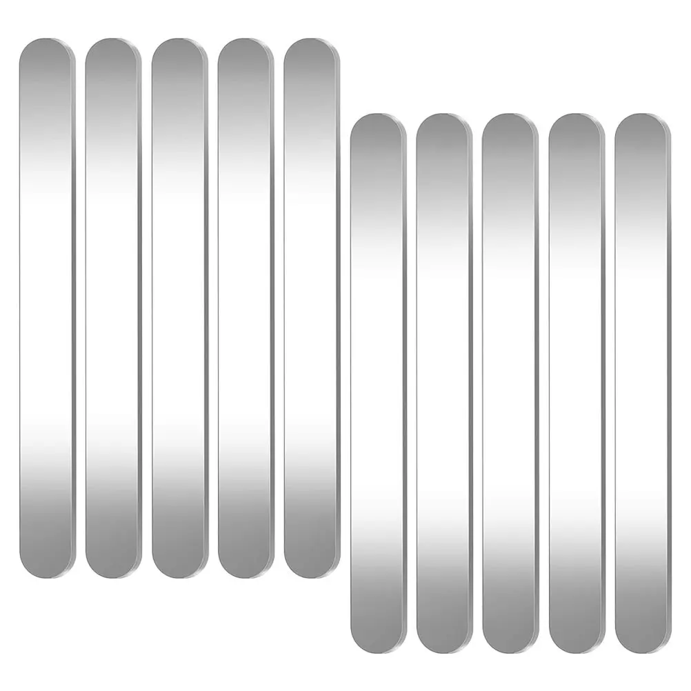 10 Uds. De pulseras de acero inoxidable en blanco, núcleo Diy, suministro para manualidades, barra de puño curvada para fabricación de joyas, estampado de grabado