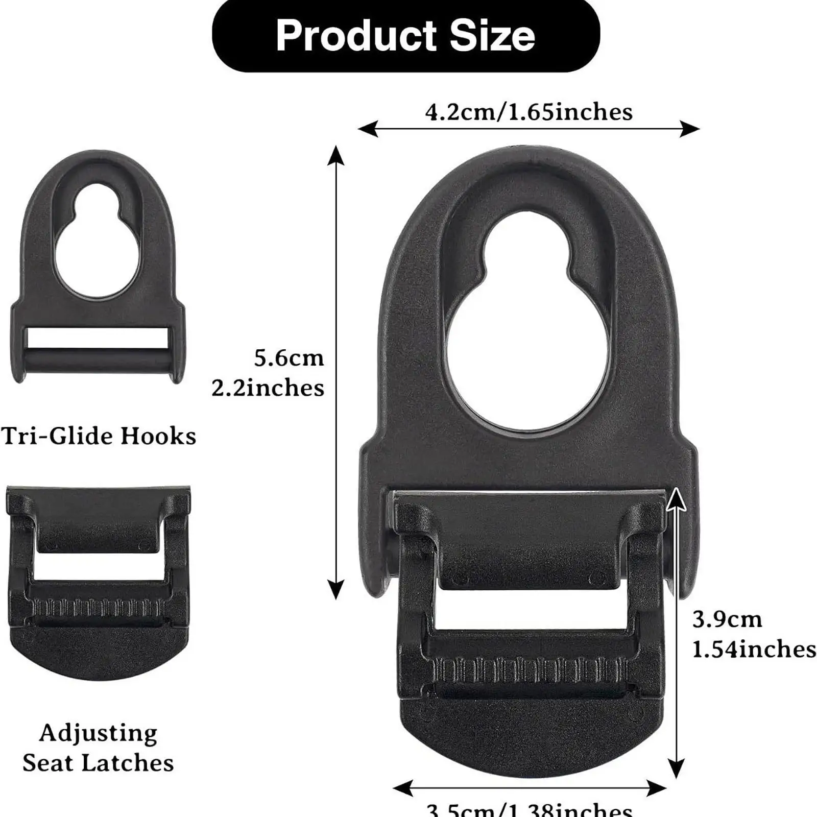 Kayak Seat Clips Replacement Kit Boat Clips Premium PP Material Seat Repair Hooks for Kayak and Canoe Seats