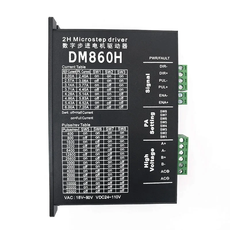 TB6600 DM556 DM542 DM860H Digital Stepper motor driver 2 phase 20-50V DC 1-5.6A for Nema17 Nema23 42 57 Stepper Motor Controller