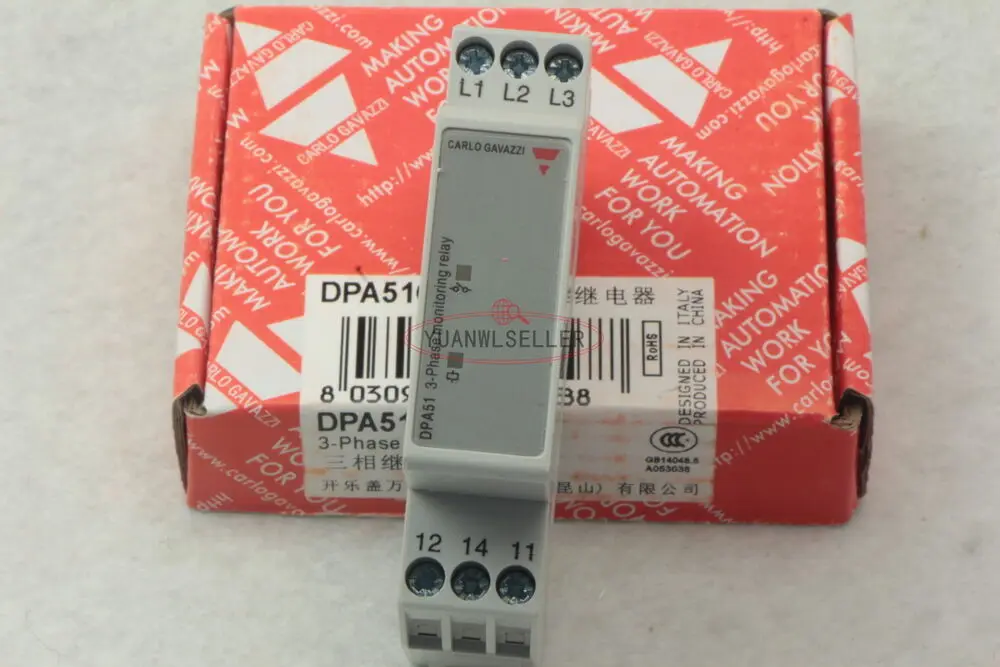 

1PCS NEW DPA51CM44 CARLO GAVAZZI 3-Phase Monitoring Relay 208-480VAC