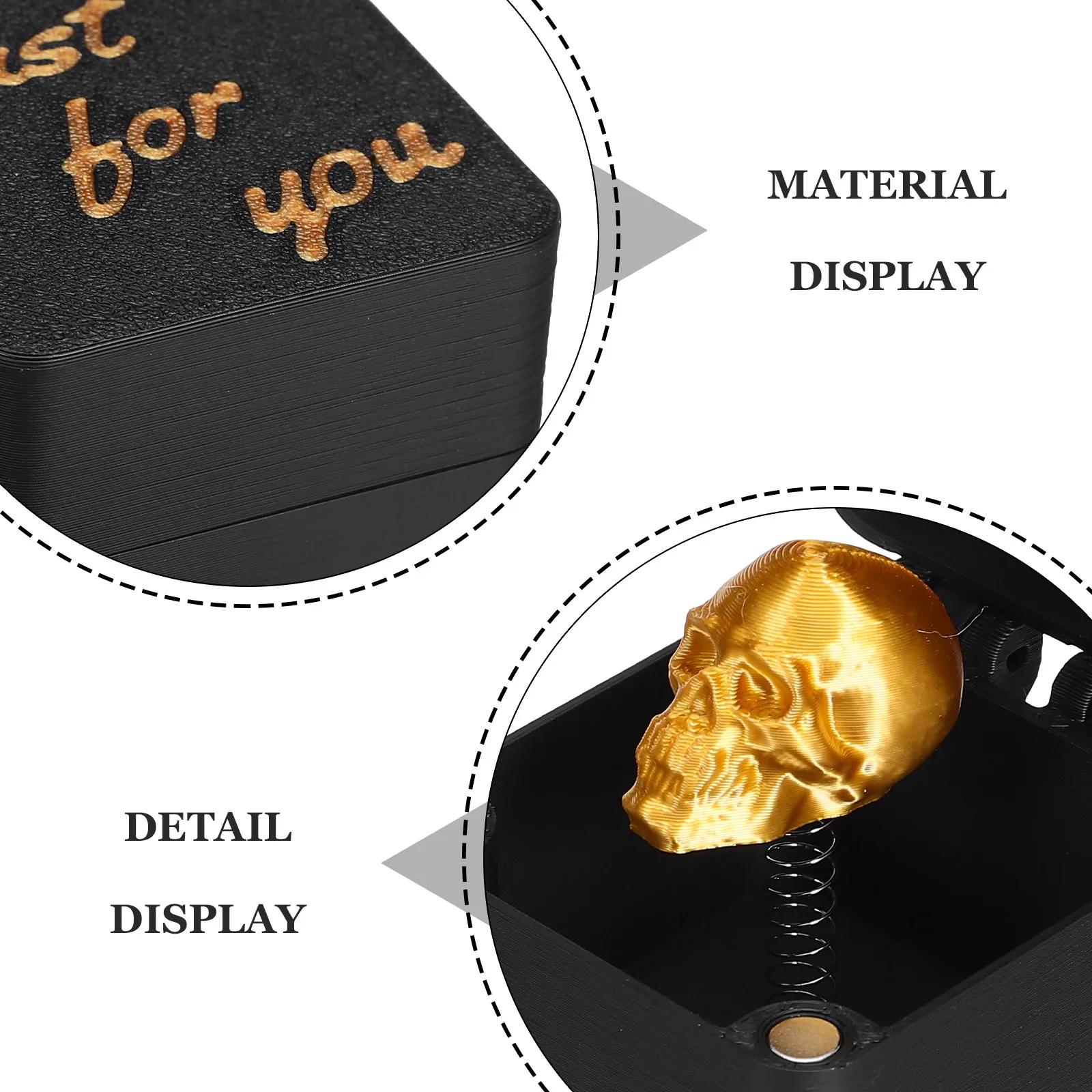 Skull in A Box Prank Realistic Fake Skull Hidden Scare Box Halloween Party Joke Scary April Fools Prank Trick Trick Scary Skulls