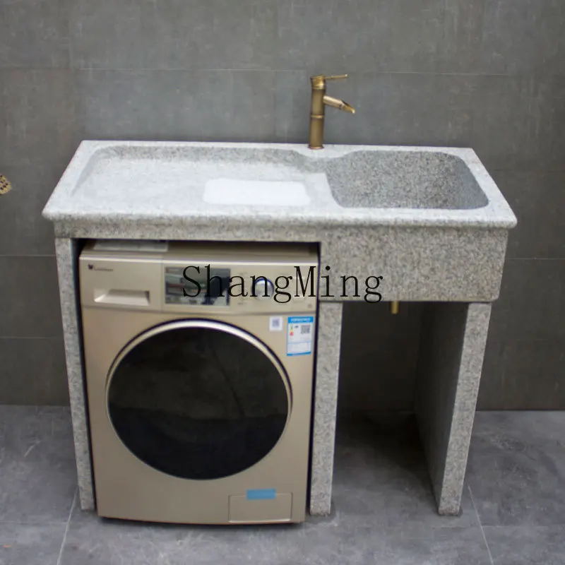 

CL Marble Laundry Pool Washing Machine with Rubbing Board Pool Stone Laundry Sink Balcony Household Outdoor Sink