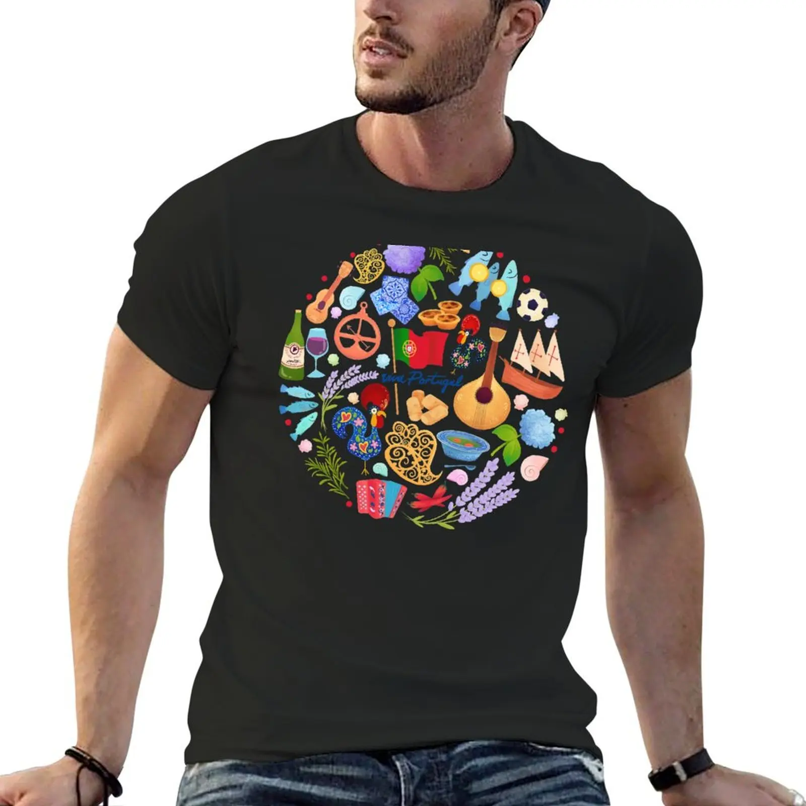 

Viva Portugal! T-Shirt aesthetic clothes designer shirts graphic t shirts Men's cotton t-shirt