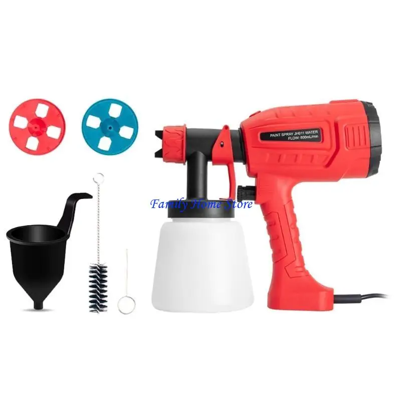 

P0UF Paint Sprayer Guns with 1000ML Container for Furniture Cabinets Fence Wall Door Garden 2 Nozzles and 3 Patterns