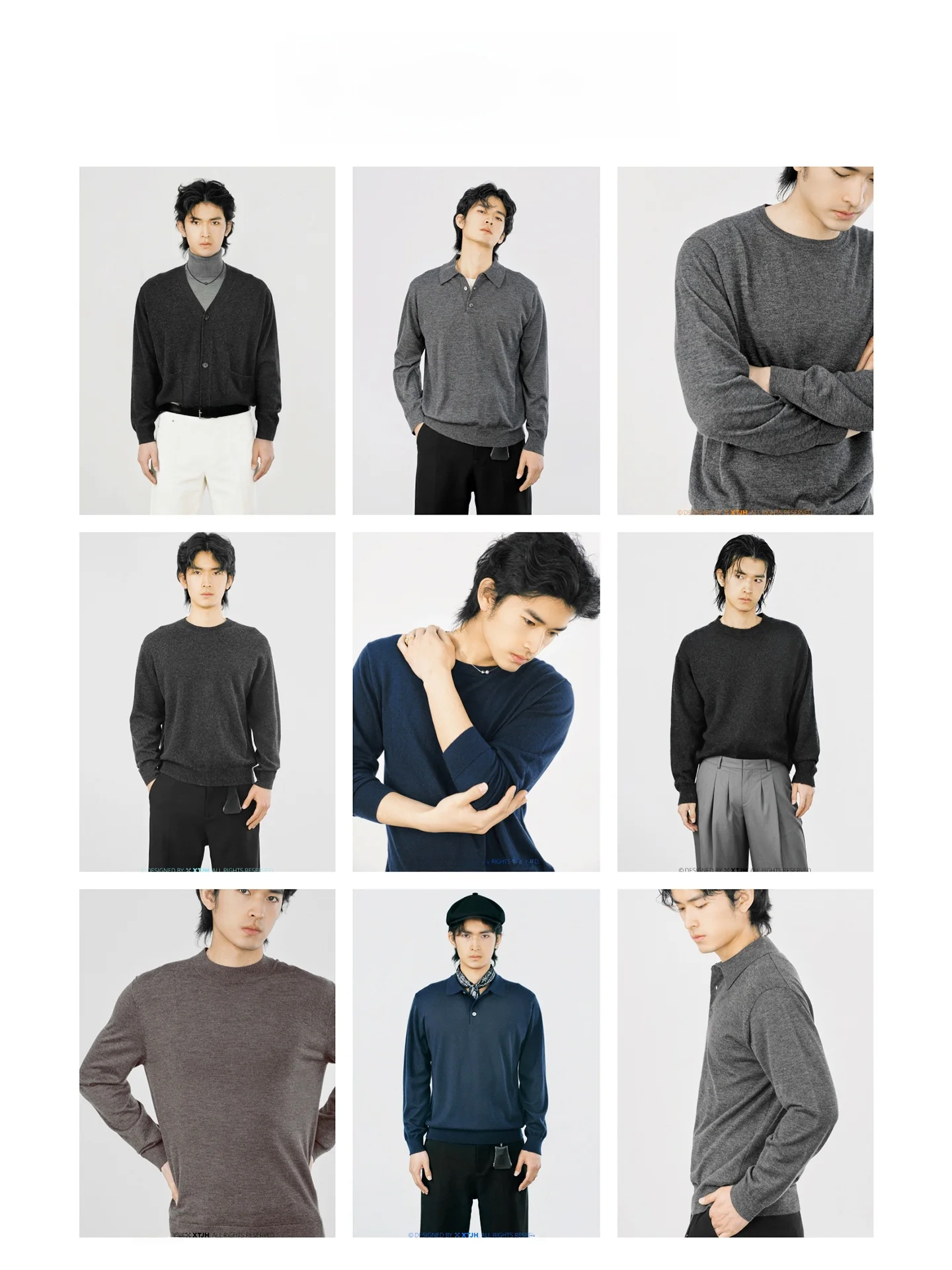 

Свитер Sample Camere Coneni из 100% овечьей шерсти XTJH, свободный крой, длинный рукав, высокий воротник, для повседневной носки