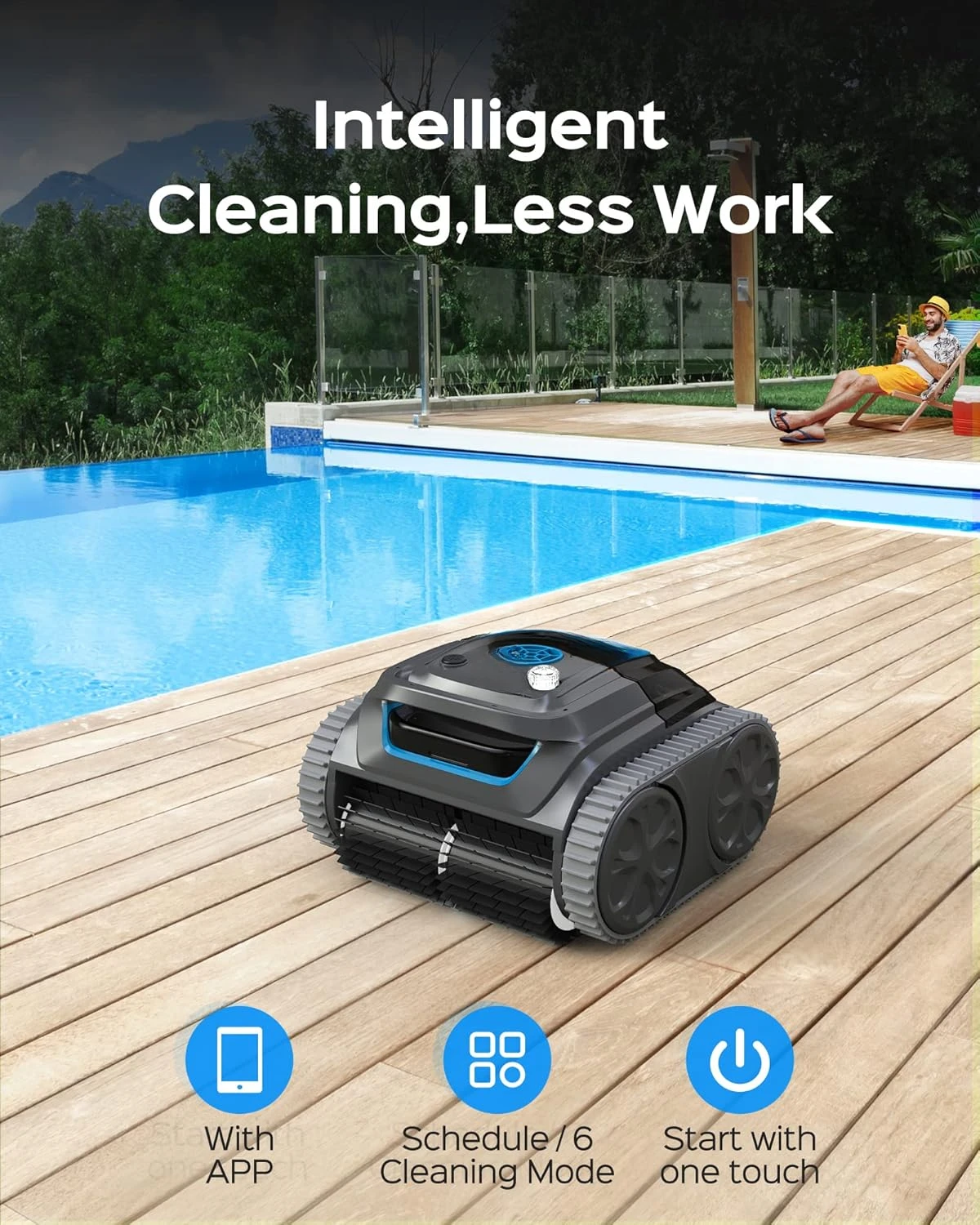 High-end Cordless Wall Climbing Robotic Pool Cleaner