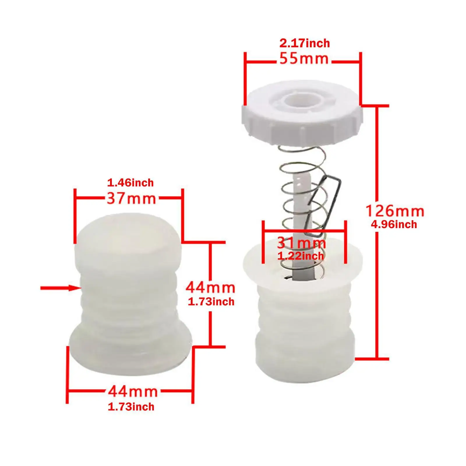 2x Washing Machine Drain Valve Cores Easy Installation Washing Machine