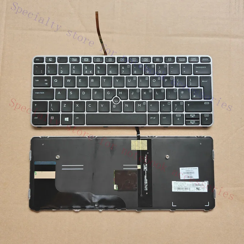 New SP UK Laptop Keyboard for HP EliteBook 820 G3/820 G4/725 G3/725 G4 Backlit Point Keyboard