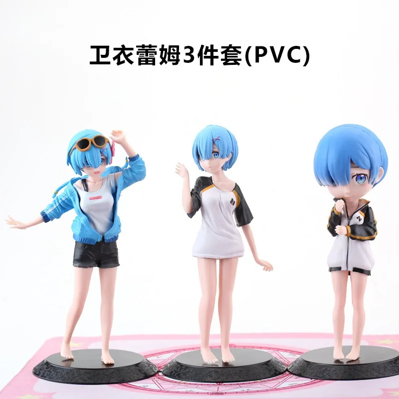 Re Zero Rem Anime Figure Cute Anime Girl Statue Collectible Model Desktop Decoration