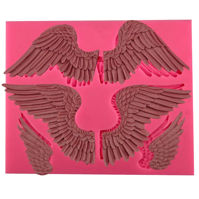 Angel Wings Resin Silicone Fondant Mold For Epoxy Resin Chocolate Pastry Cake Lace Aroma Stone  Decoration Kitchen Baking Tools