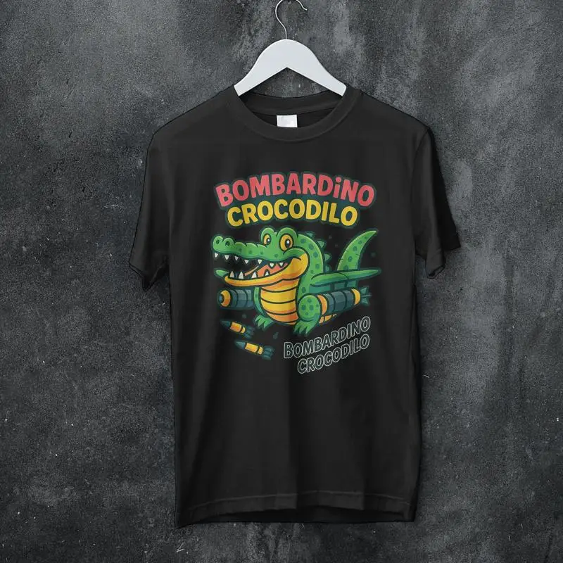 Bombardilo crocodilo Trulalero Trulala camiseta divertida Brainrot trendy bootleg italiano meme Bombardino crocorino