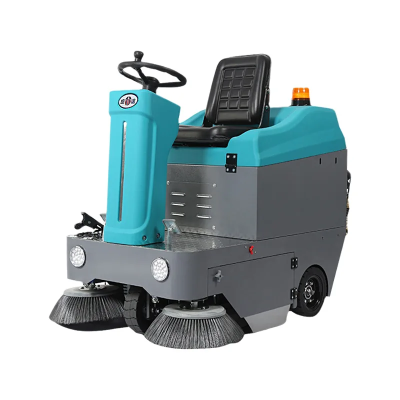 Smooth driving industrial sweeper, workshop factory warehouse property road high pressure flushing electric sweeper