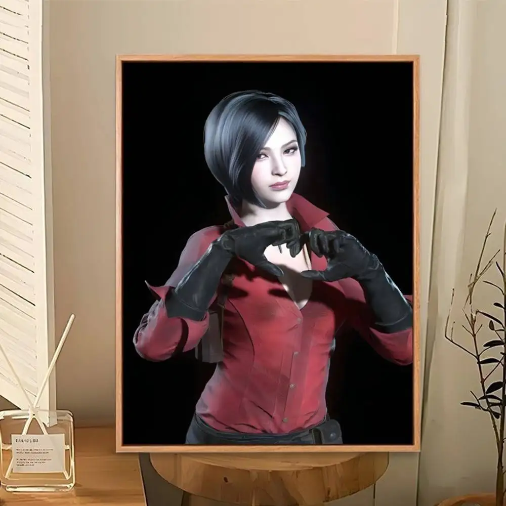 Ada Wong R-Resident E-Evil   Poster Perfect Space Sticker Self Adhesive for Office Home Theater Wall Art Decor Fancy Gift