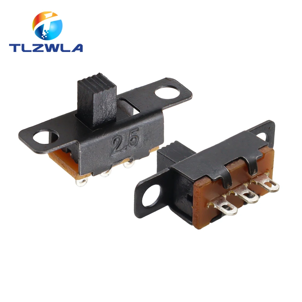 10 sztuk SS12F15 SS12F15VG4 przełącznik dwupozycyjny 3Pin 1P2T przełącznik suwakowy uchwyt wysoki 4MM