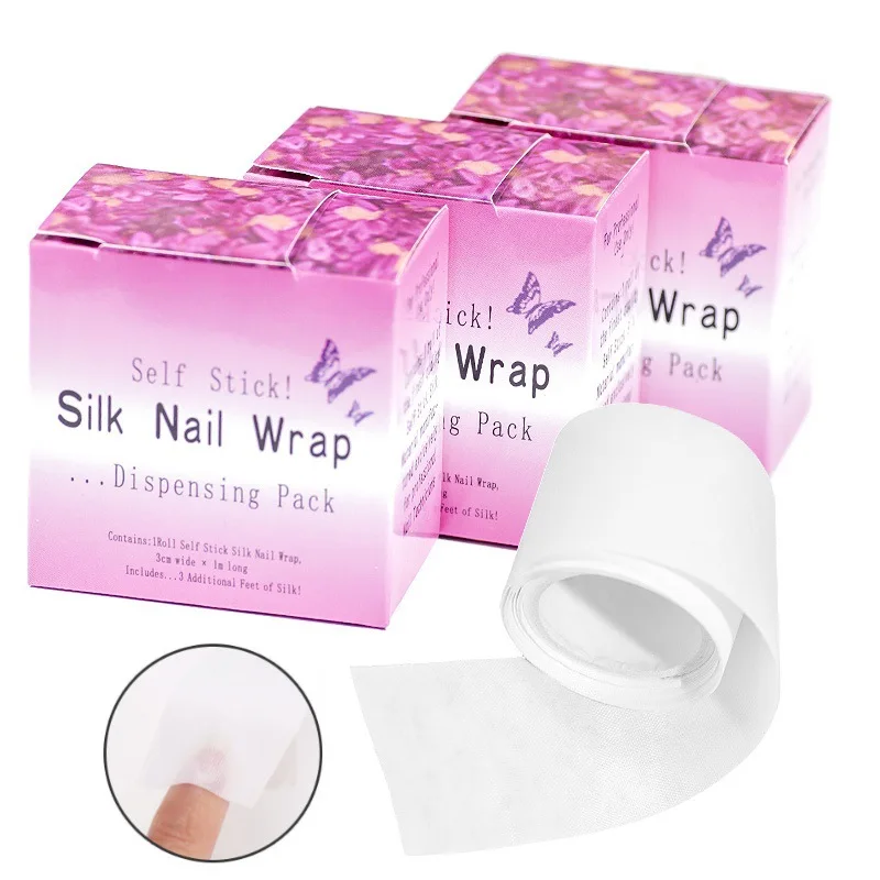 

Клейкая самоклеящаяся лента для дизайна ногтей, шелковая лента из стекловолокна, защитная лента, наращивание наклеек, усиленный УФ-гель-лак, акриловый маникюрный инструмент