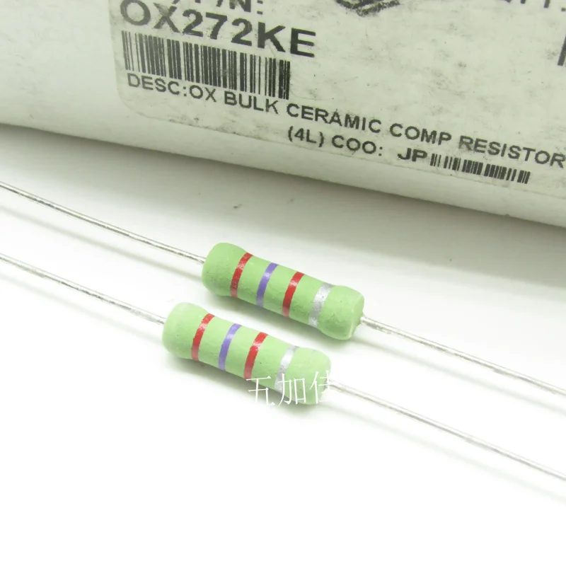 10-100pcs 1W 2.7K OX272KE 10% imported original ceramic composite surge rated thrust resistor