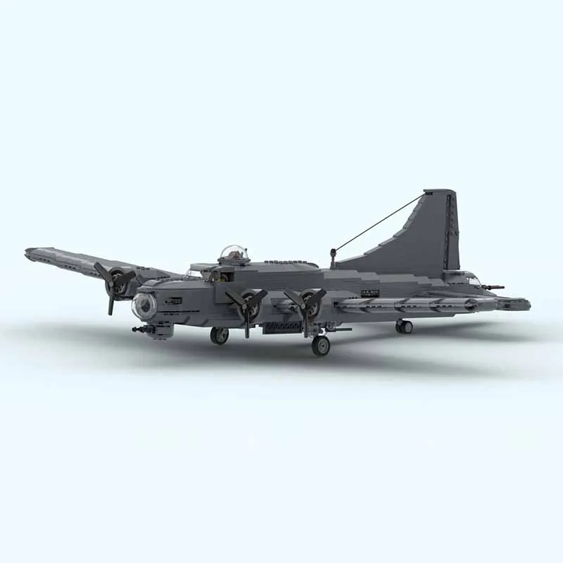 Modelo de avión militar MOC, ladrillo de construcción, fortaleza voladora en el cielo, tecnología Modular, regalo, vacaciones, montar, traje de juguete para niños