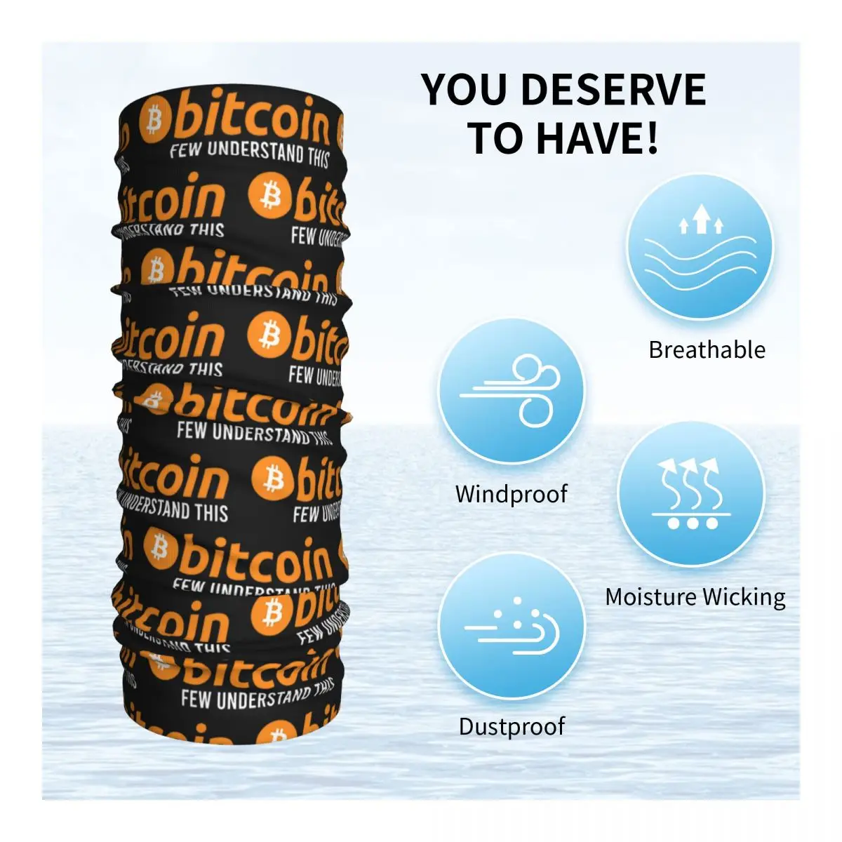 Bitcoin Few Understand This Crypto Cryptocurrency Bandana Neck Cover Printed Mask Scarf Warm Balaclava Hiking for Men Women