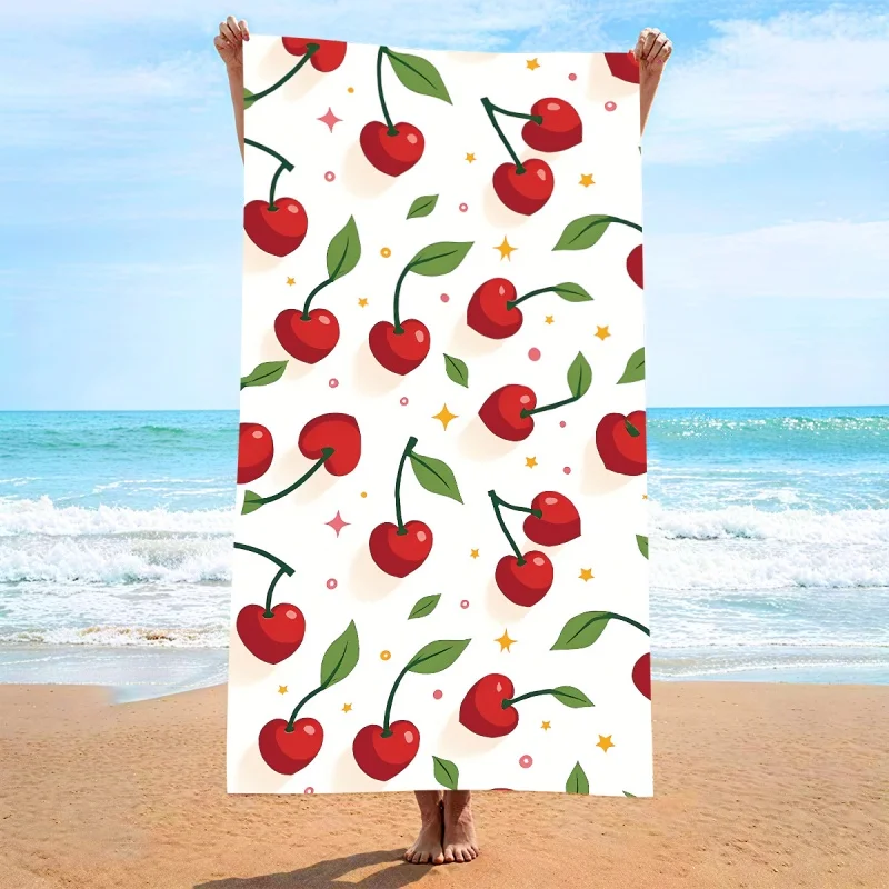 Newest Beach Towel Colorful Heart Tree Butterfly Print Beach Towel Microfiber Absorbent Large Beach Blanket for Women