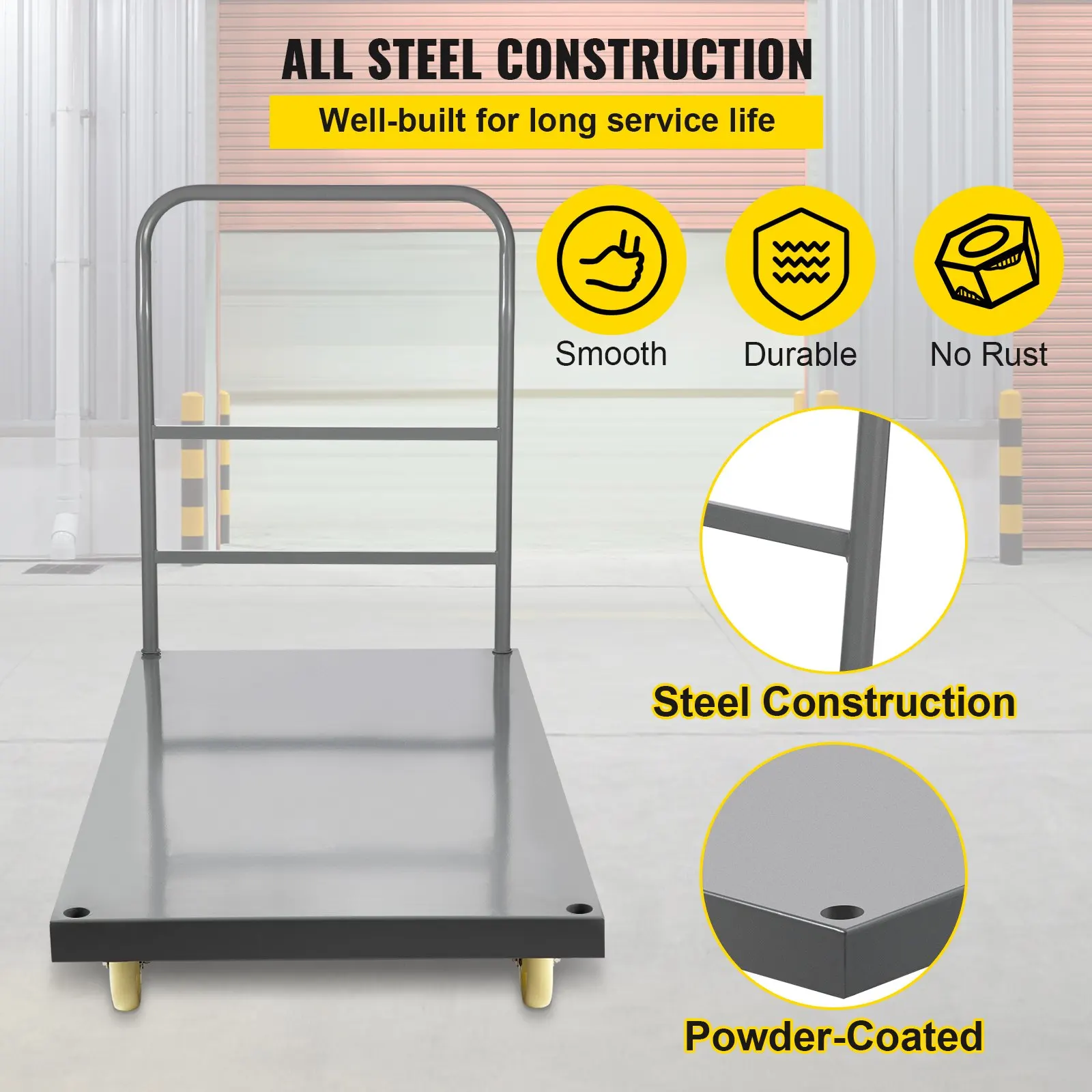 شاحنة منصة بسعة 2000 رطل، شاحنة يدوية مسطحة