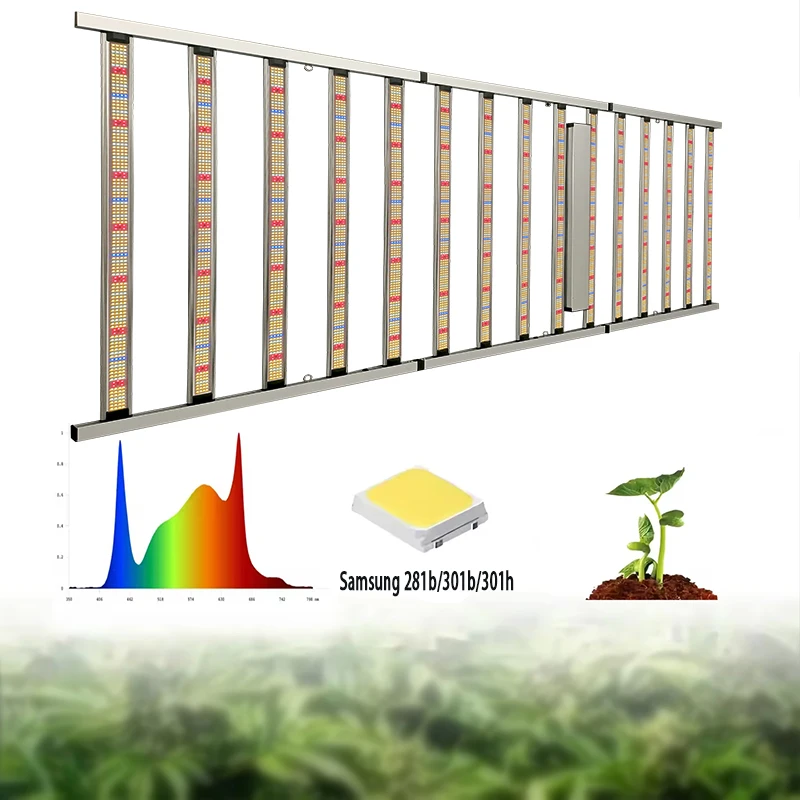 

1500 Watts Foldable Hanging Indoor Plant Growth Light Strip Dimmable 1000 Watts Light Emitting Diode Bar Light Sales Aluminum