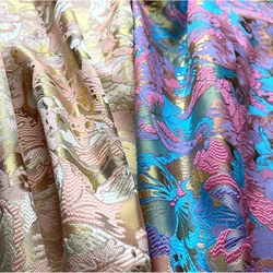 Metal Wire Jacquard Brocade Fabric for Dress Children's Clothing Handmade Diy Bag Designer Sewing Material By The Meter Cloth