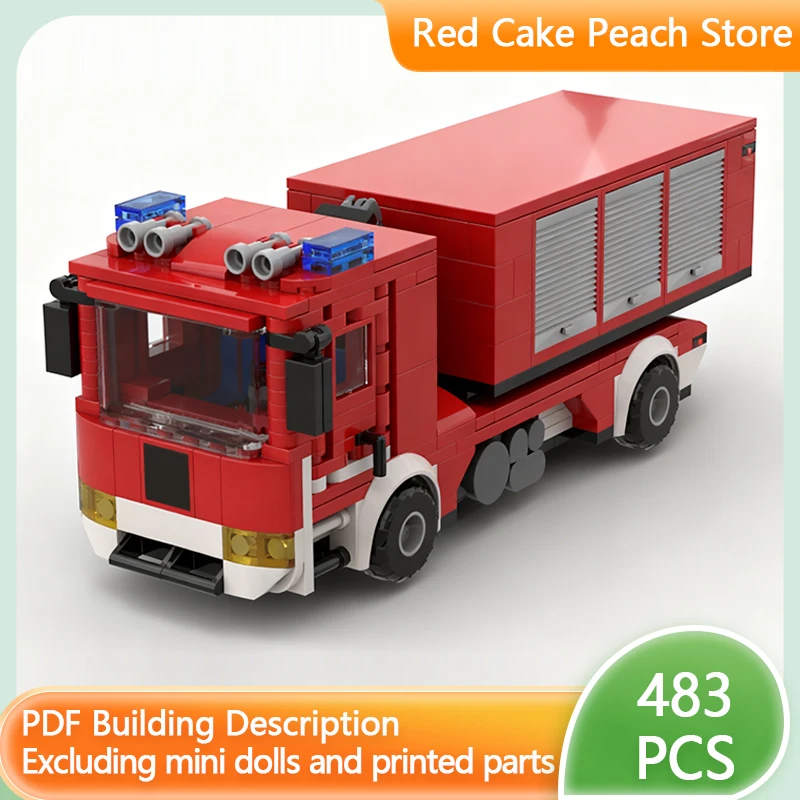 

Urban Rescue Vehicles Model MOC Building Bricks Water Tank Fire Truck Modular Technology Children Holiday Gift Assemble Toy Suit