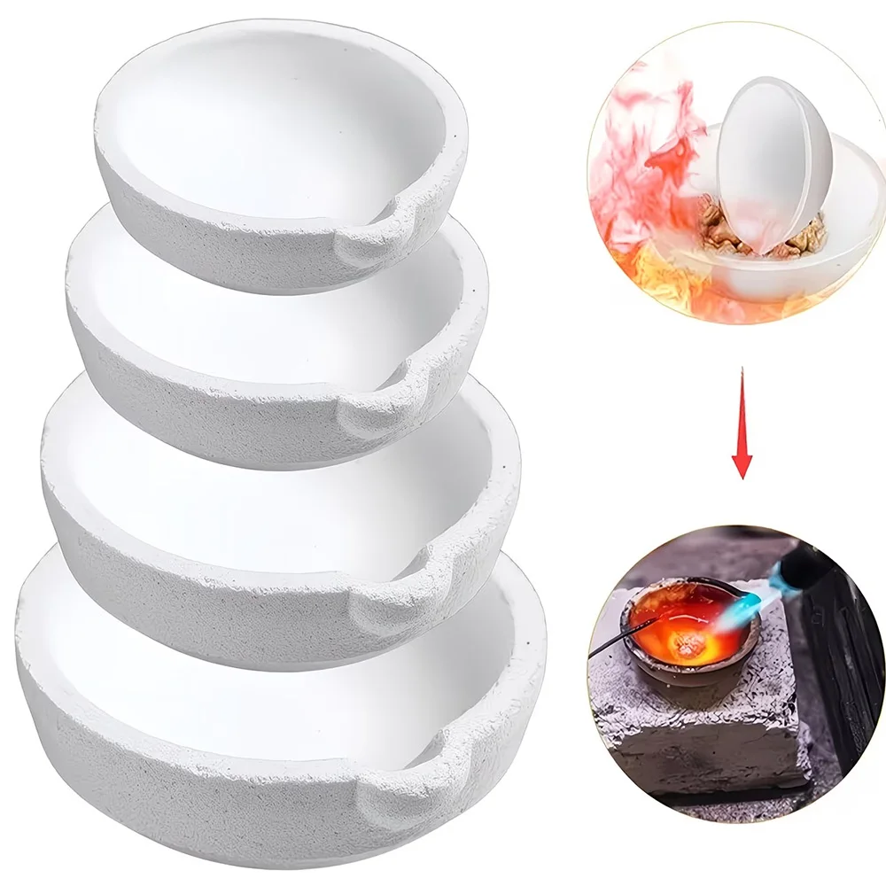 Jewelry Metal Melting Quartz Bowl Tong Stainless Steel Crucible Clamp for Gold Silver Melting Jewelry Casting Tool