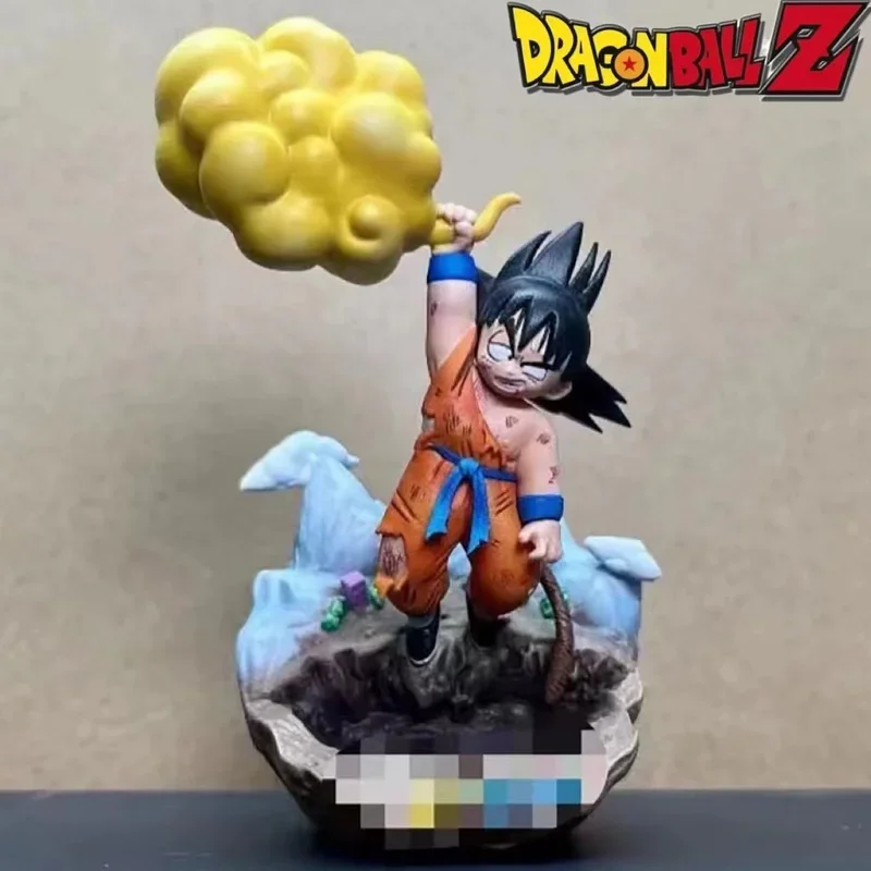 

10cm Goku Figures Dragon Ball Anime Figure Catch The Cloud Son Goku Model Pvc Gk Collection Desktop Ornament Toy Gifts Kids