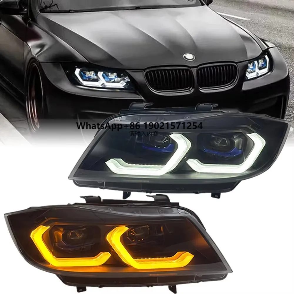 

2pc Car Head Lamp for E90 Led Headlights 2005-2012 320i 318i 323i Replace Original Hid Bi Xenon Front Lights Plug and Play